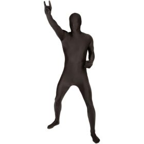 Mens Full Body Suit Halloween Costumes for Adults (Color: Black, size: 3XL)